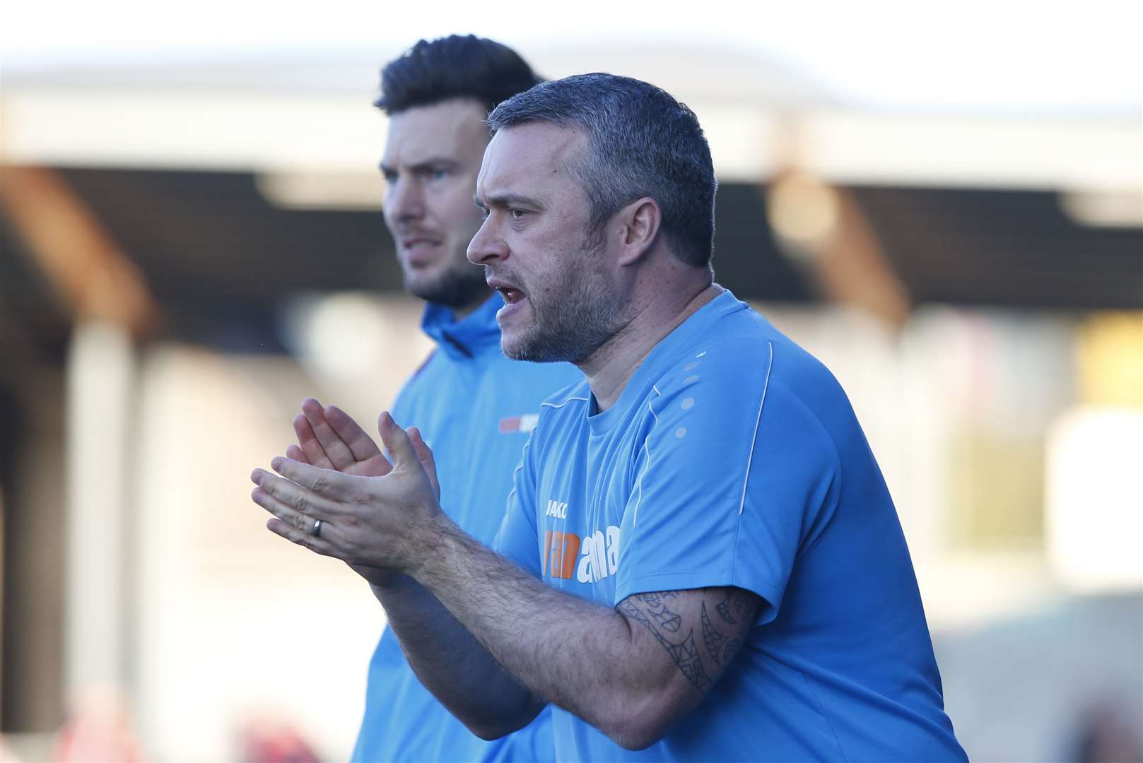Jamie Coyle and Adam Flanagan are staying at Dartford Picture: Andy Jones