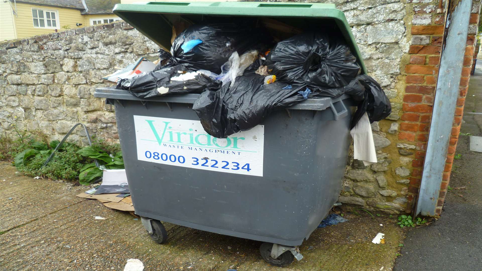 The offending bin belonging to Golden Fish and Chips in Hythe