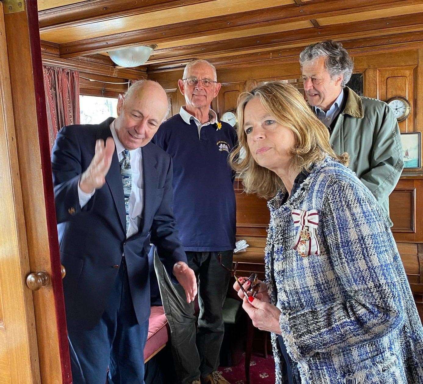 Lord-Lieutenant of Kent, Lady Colgrain, was a guest at The Medway Jubilee River Pageant off Chatham. Picture: Medway Council Twitter