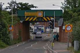 The lorry wedged itself under a bridge in Herne Bay Road. Picture: Google Street View