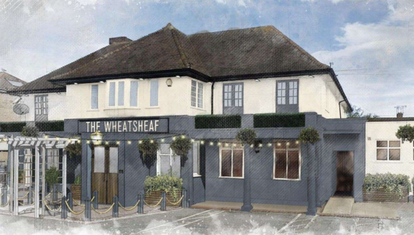 An artist's impression of what The Wheatsheaf in Whitstable could look like after a major refurbishment. Picture: Greene King