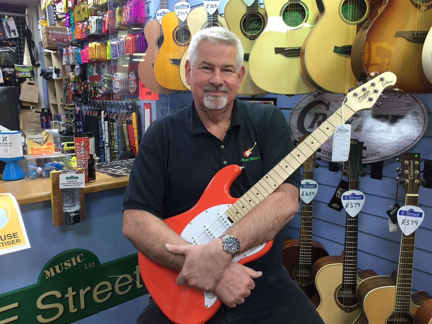 Faversham Traders Association chair and owner of E Street Music, Tim Brown