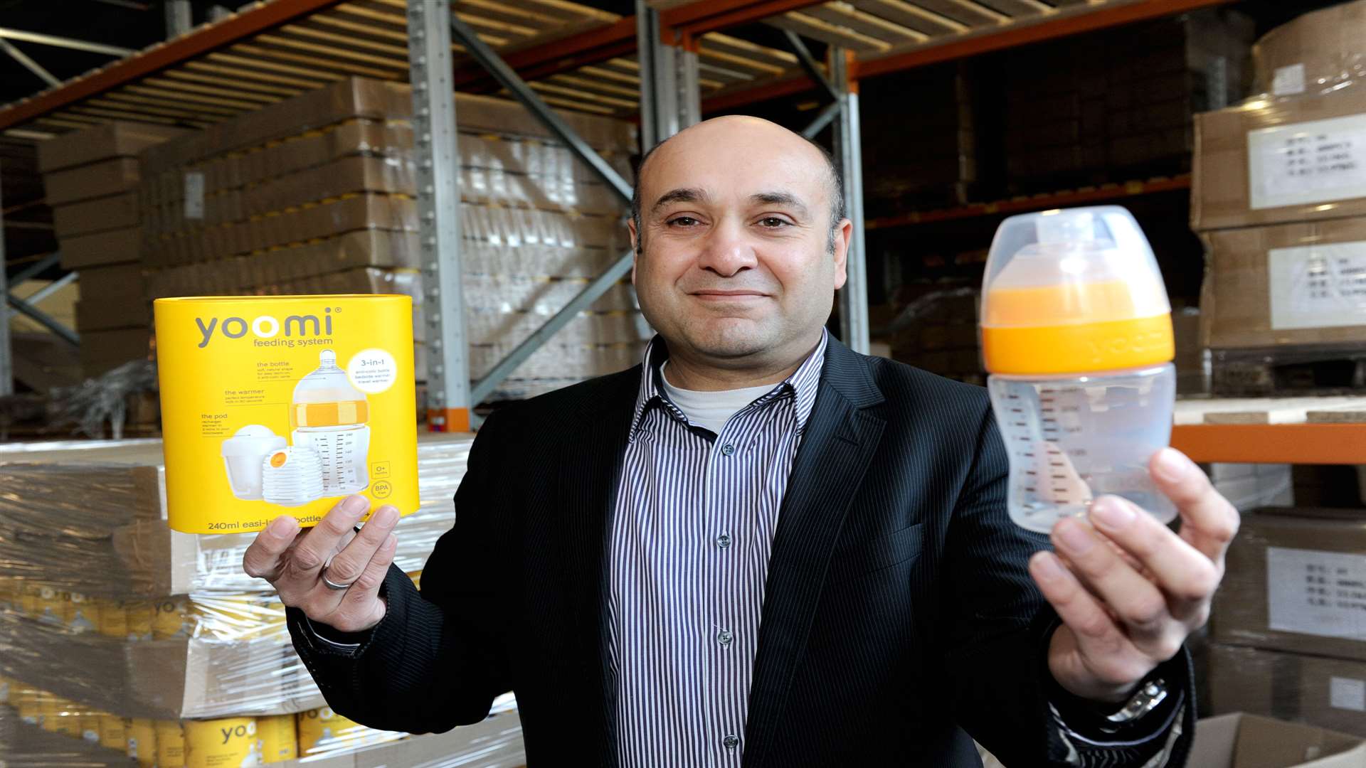 Jim Shaikh has just moved his baby bottle manufacturer to Dartford from Woolwich