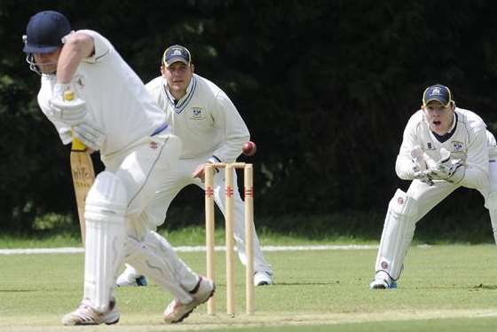 James Thompson top-scored with 75 for Hartley during his side's four-wicket Premier Division defeat to Canterbury in the Shepherd Neame Kent League at Polo Farm on Saturday