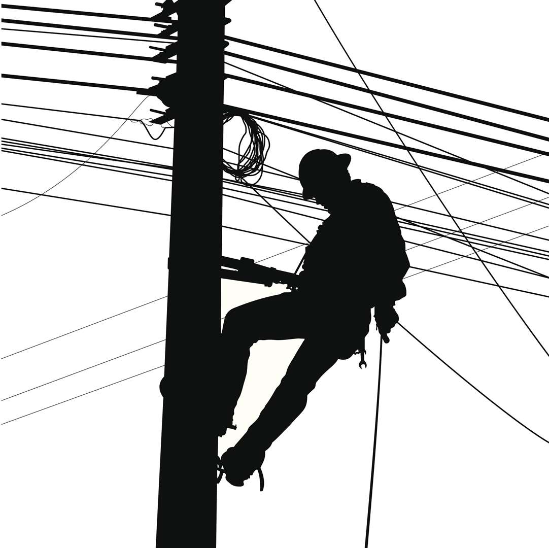 Engineers carried out repairs after more than 2,000 homes were left without power. Stock picture