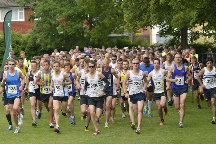 Action from the Staplehurst 10K at Surrenden Playing Fields