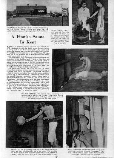 An article from a 1954 copy of Sport and Country. Picture: British Sauna Society
