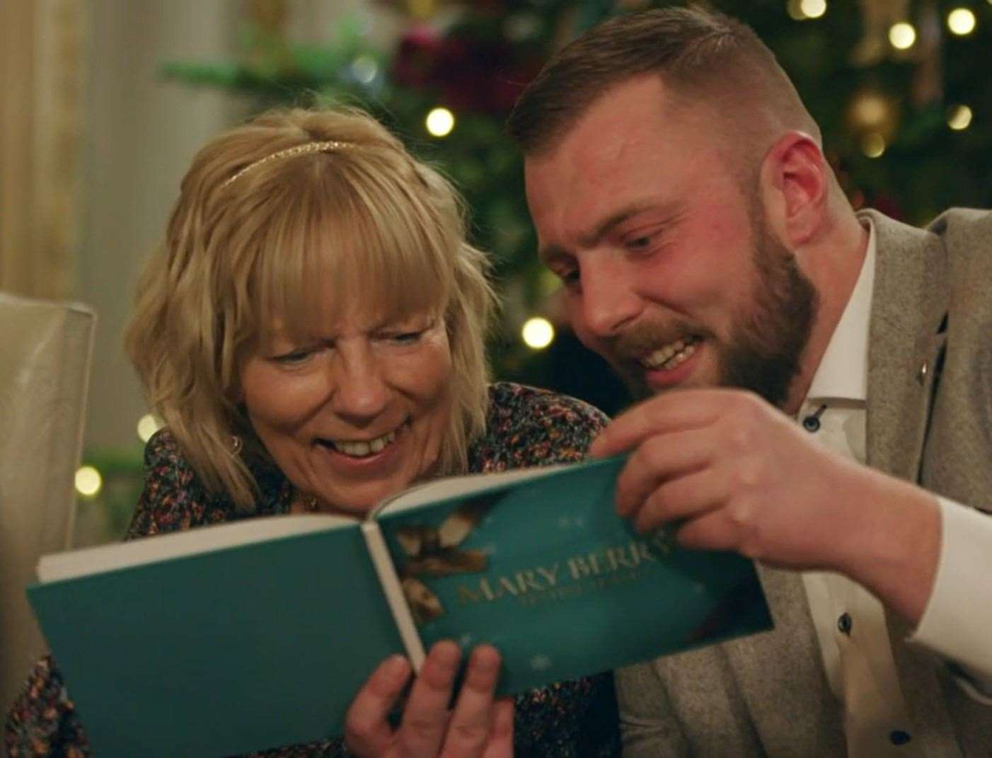 Jack and his mum Kaz during the festive feast at Leeds Castle. Picture: BBC/Mary Berry's Festive Feasts