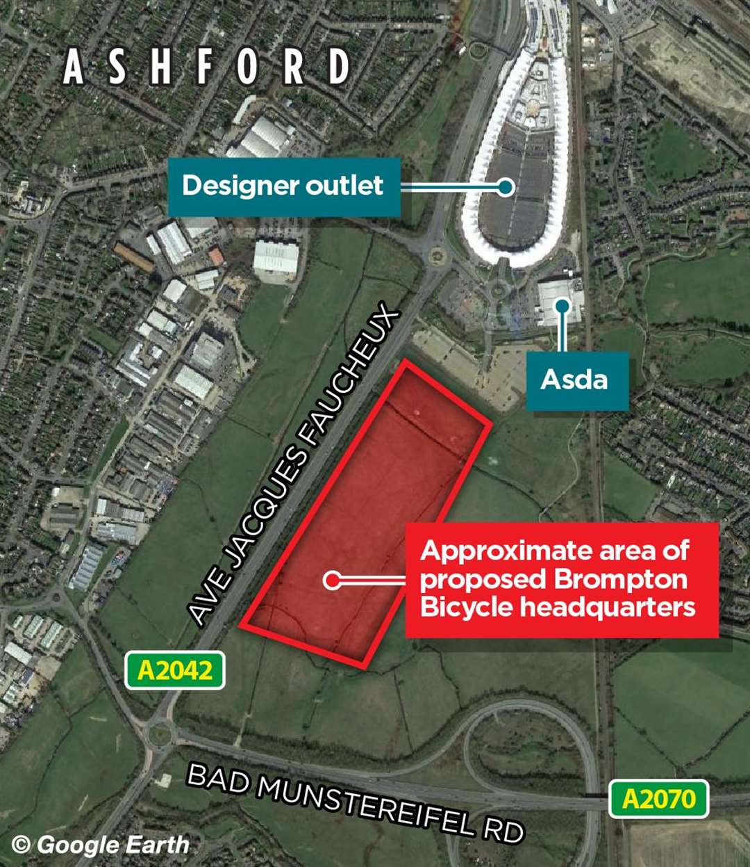 The proposed location for the factory