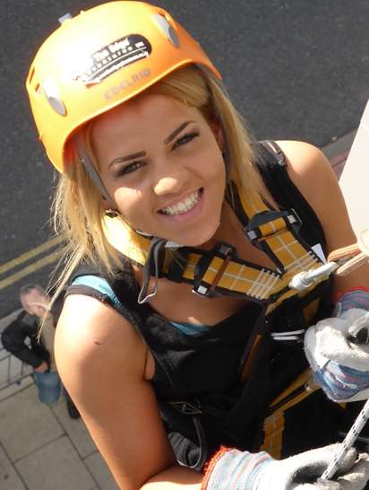 Zoe Moore of Minster, Thanet was part of the Premier Inn team taking part in the KM Abseil Challenge for Great Ormond Street Hospital.