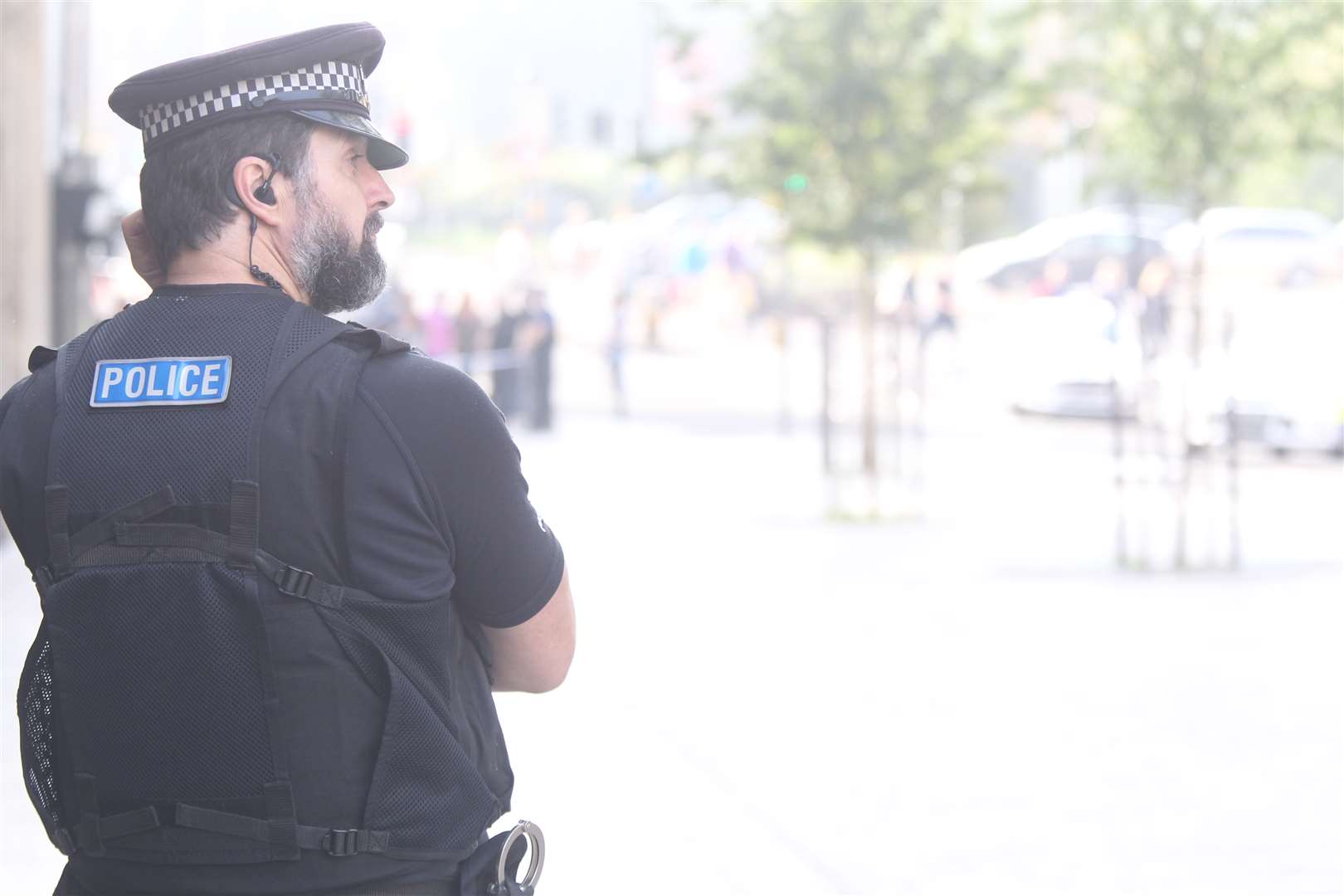 A police officer in the High Street