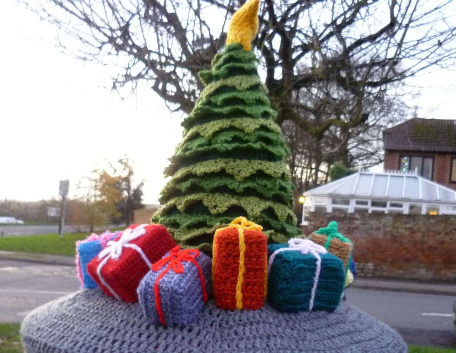 This woolly tree can be found outside Barming post office
