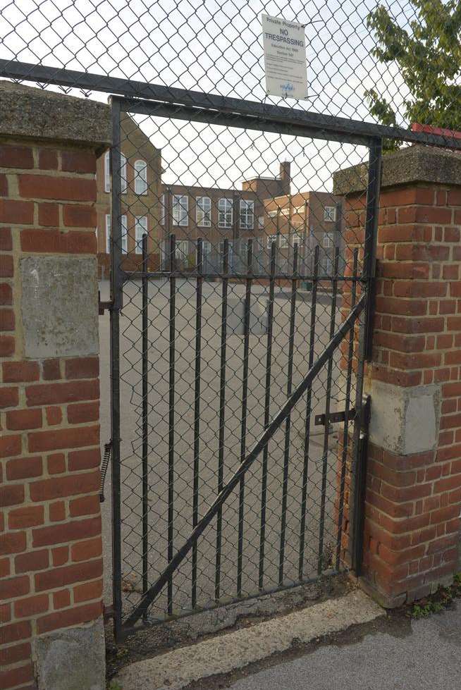 The gates of Napier Primary School in Gillingham