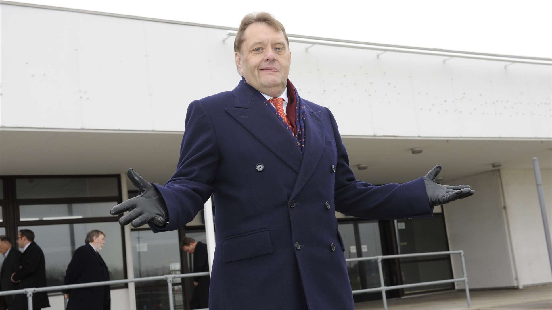 Tory transport minister John Hayes (Con) on a trip to Manston Airport