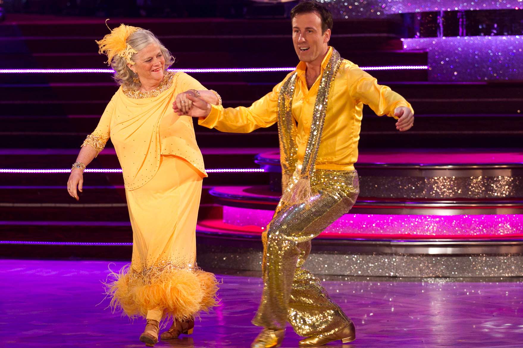 Ann Widdecombe performing on Strictly