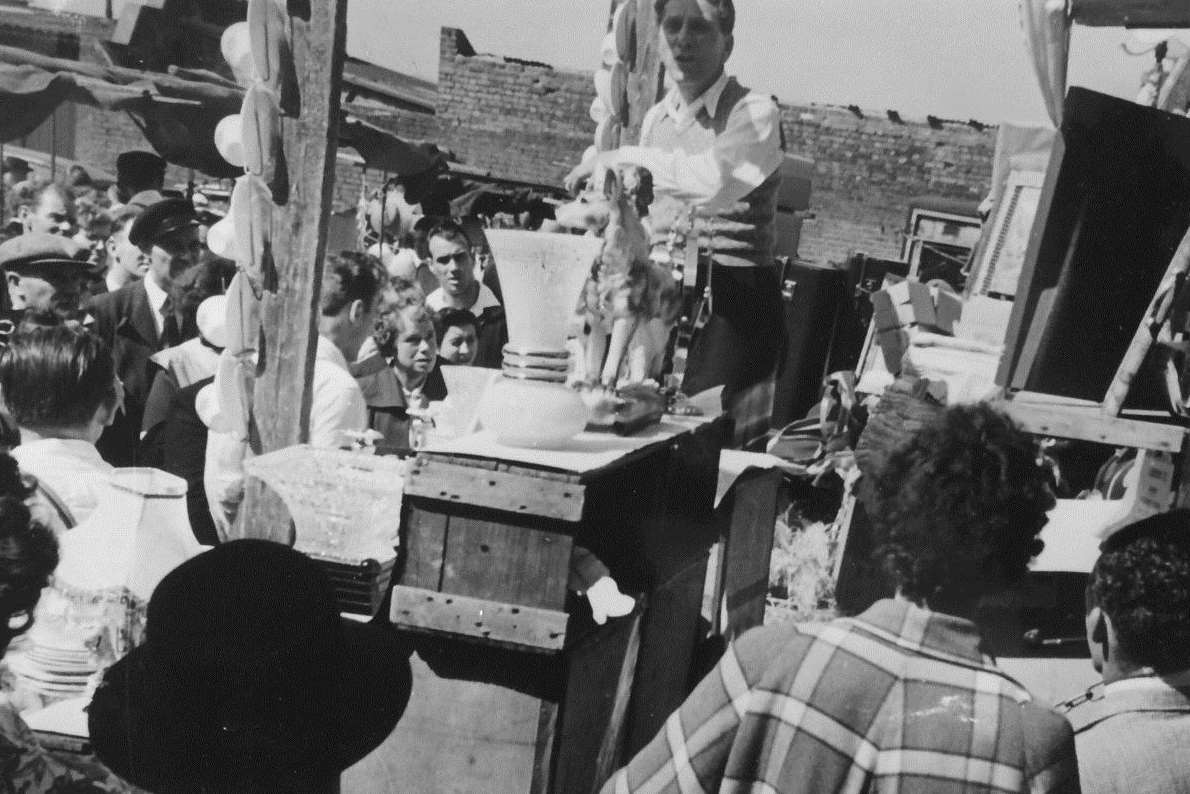 Sid Strong at Gravesend Borough Market in 1975