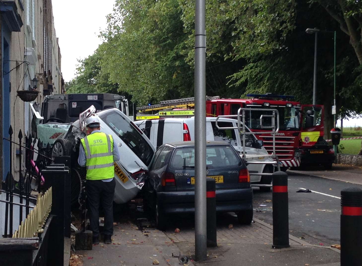 Crash on Marlborough Road, Gillingham