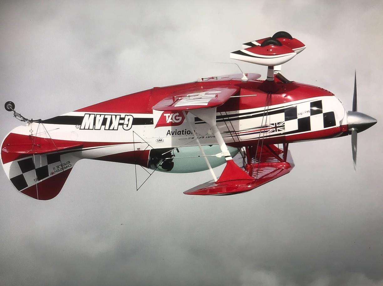 Pilot Will Hosie will attempt to cross the Channel flying upside down in this plane