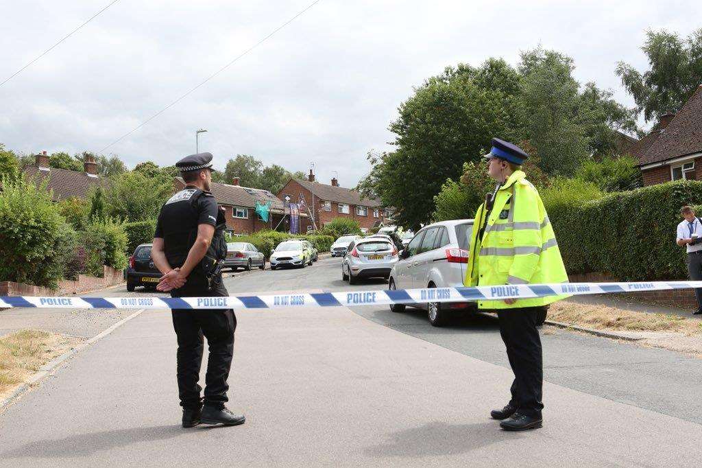 Several cars were at the suspected murder scene. Picture: UK News in Pictures