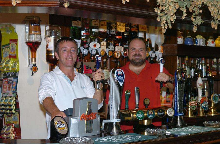 Fruiterers Arms owners Tony De-Bell and Adrian Hall