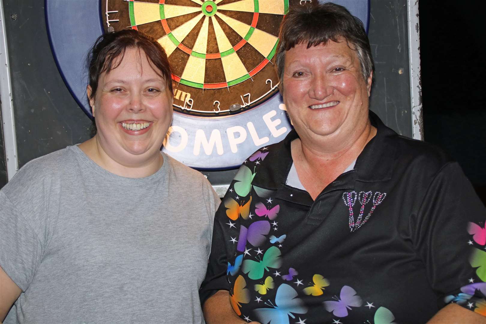 Sheppey Classic ladies' winner Sue Holt, left, with runner-up Marlene Badger Picture: Tony Cox