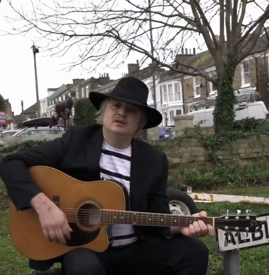 Pete Doherty performed a song from The Libertines new album in Albion Road, Margate. Picture: The Libertines / Instagram