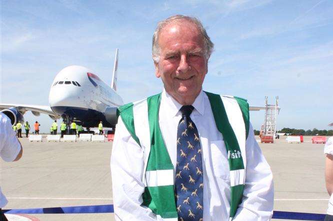 Thanet North MP Sir Roger Gale at Manston Airport