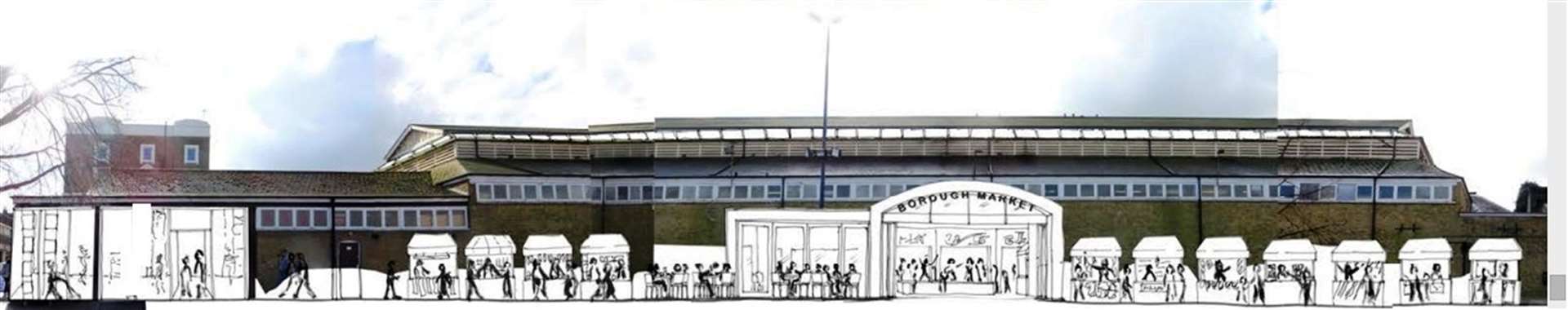Plans of how the new-look Gravesend Borough Market could look