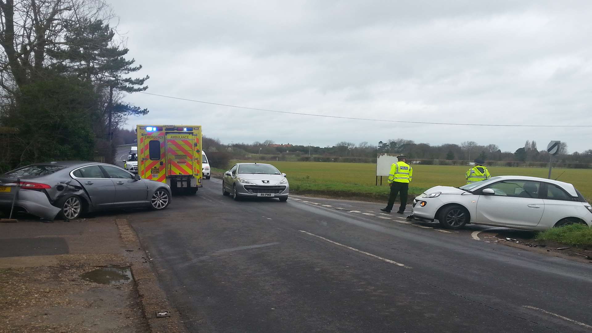 The scene of the crash in Bullockstone Road