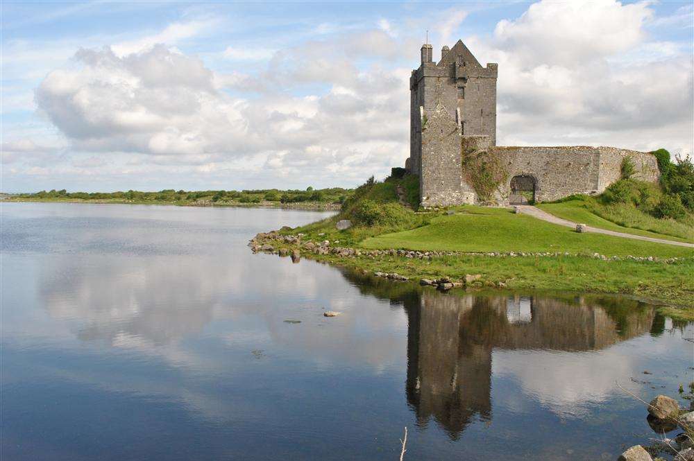 Castles and fortifications can be found across the west coast of Ireland - such as this one on the banks of the River Shannon