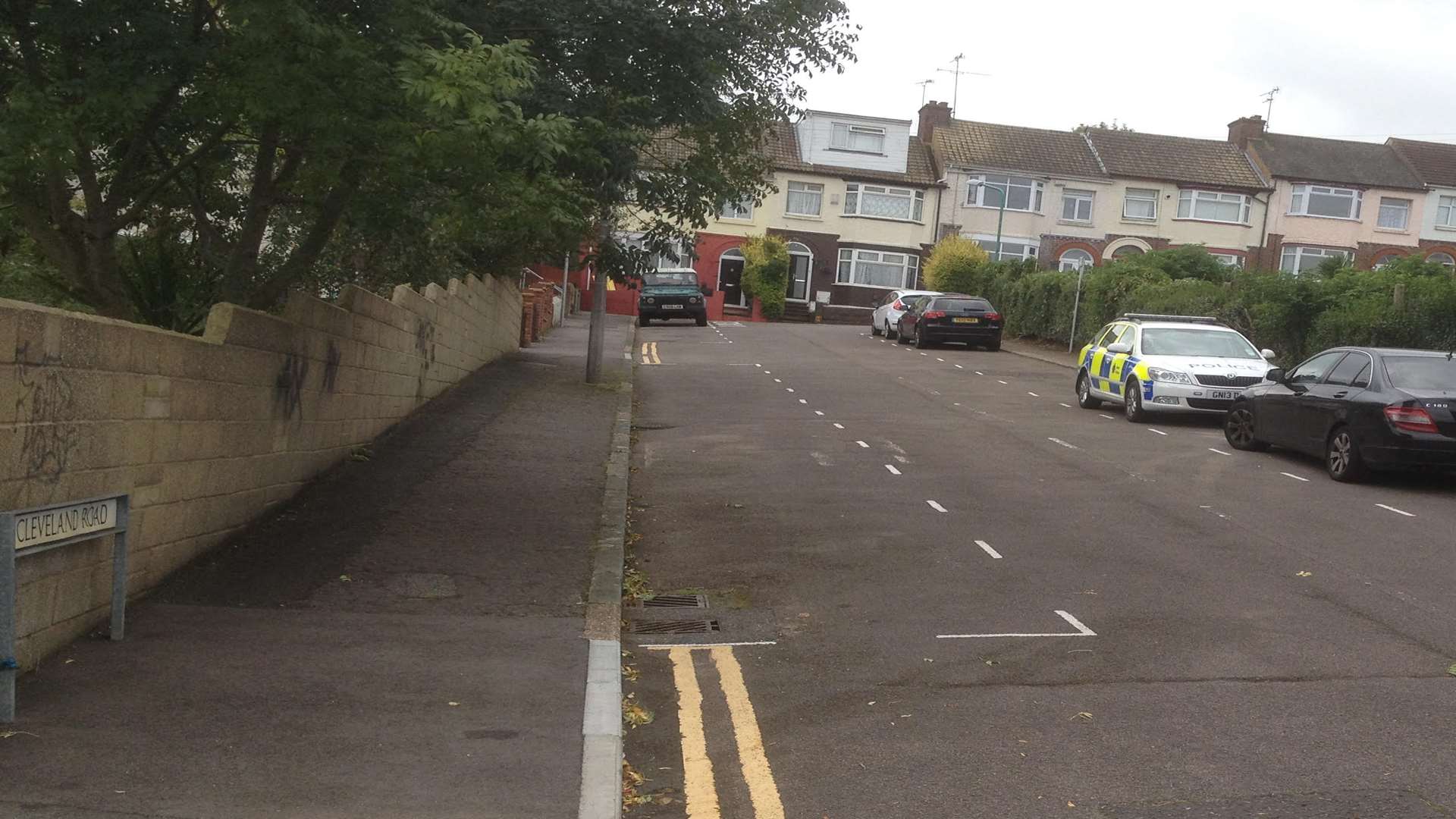 Cleveland Road, near the scene of the stabbing
