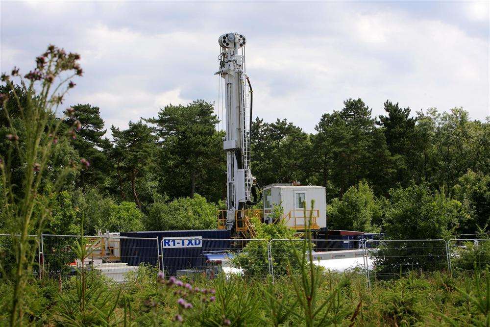 The Cuadrilla hydraulic fracking drill site in Balcombe, Sussex
