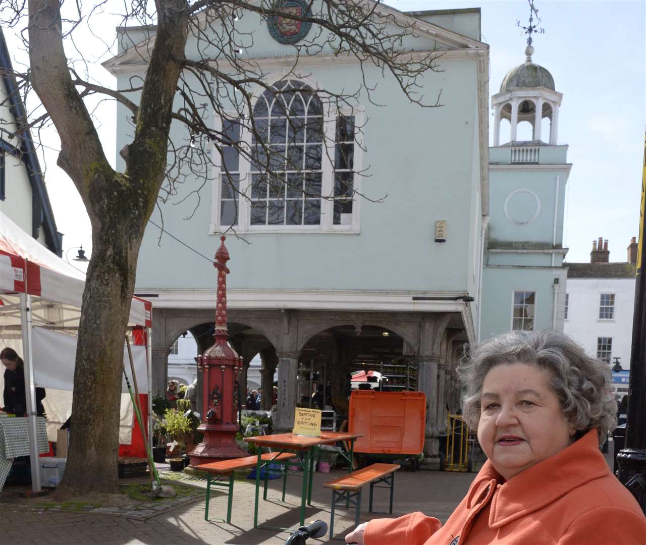 Anita Walker was born and raised in Faversham and spent her life fighting to make the town better. Here, she is pictured campaigning for more benches in the town centre in 2017