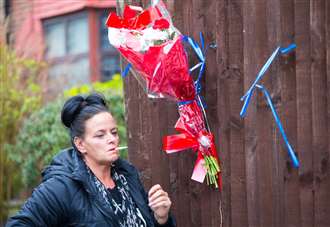 Floral tributes to Hither Green burglar Henry Vincent with links to Swanley pulled down
