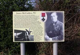 Kent war hero has second Victoria Cross pavement unveiled in his honour