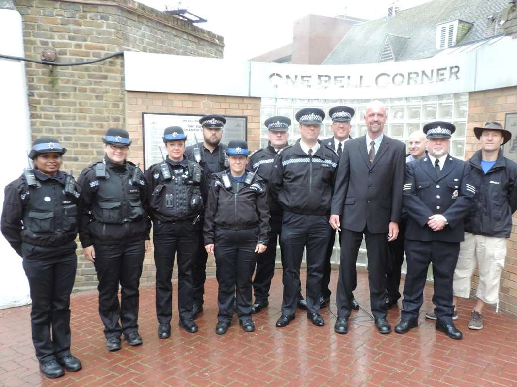 PC Colin Stroud with his colleagues