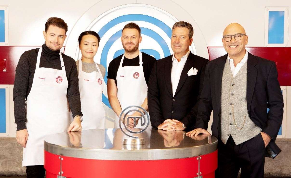 Final line-up at tonight's MasterChef. Picture: BBC