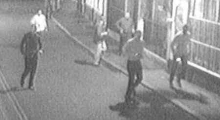 CCTV image of the men suspected of being involved in the assault
