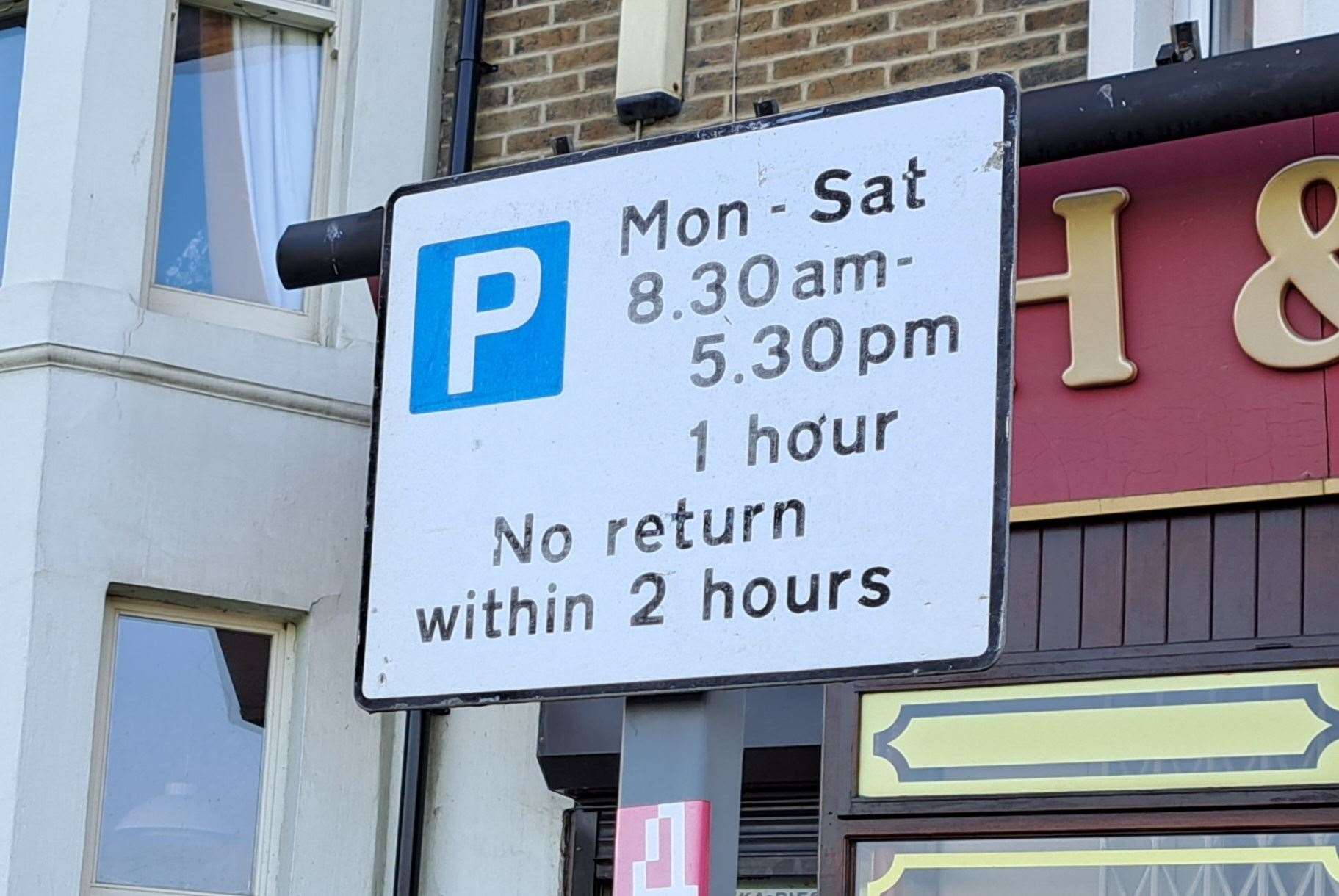 Shoppers and visitors are only supposed to park for one hour near the shops