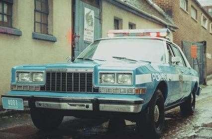 The NYPD police car used in the photo shoot