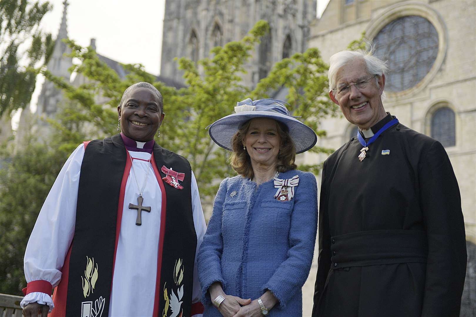 Bishop Rose with the Lord Lieutenant of Kent, Lady Colgrain and The Dean of Canterbury, The Very Revd Dr Robert Willis. Picture: Barry Goodwin