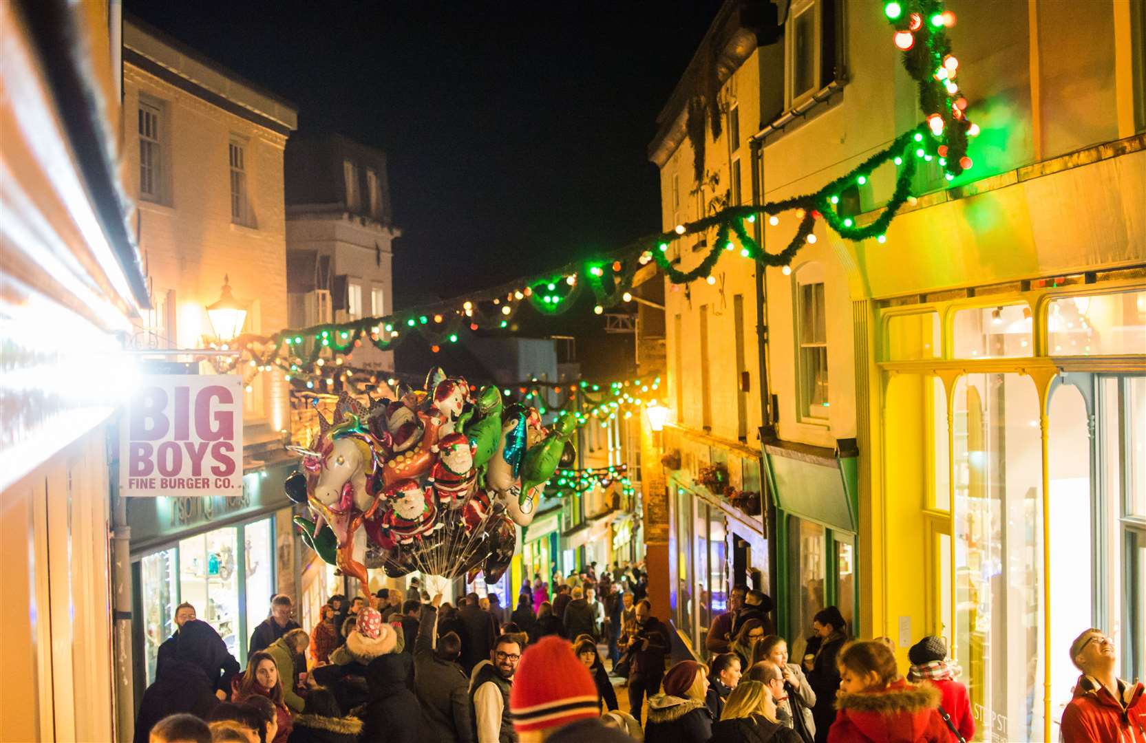 The Christmas lights at Folkestone's Creative Quarter kicks off the festival