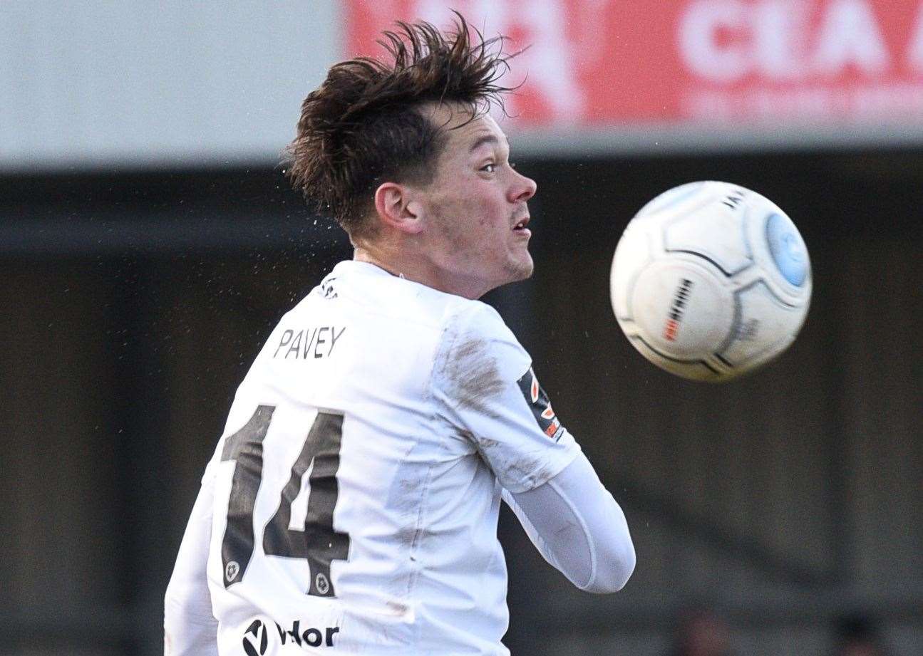 Alfie Pavey - on target for Dover on Saturday Picture: Alan Langley