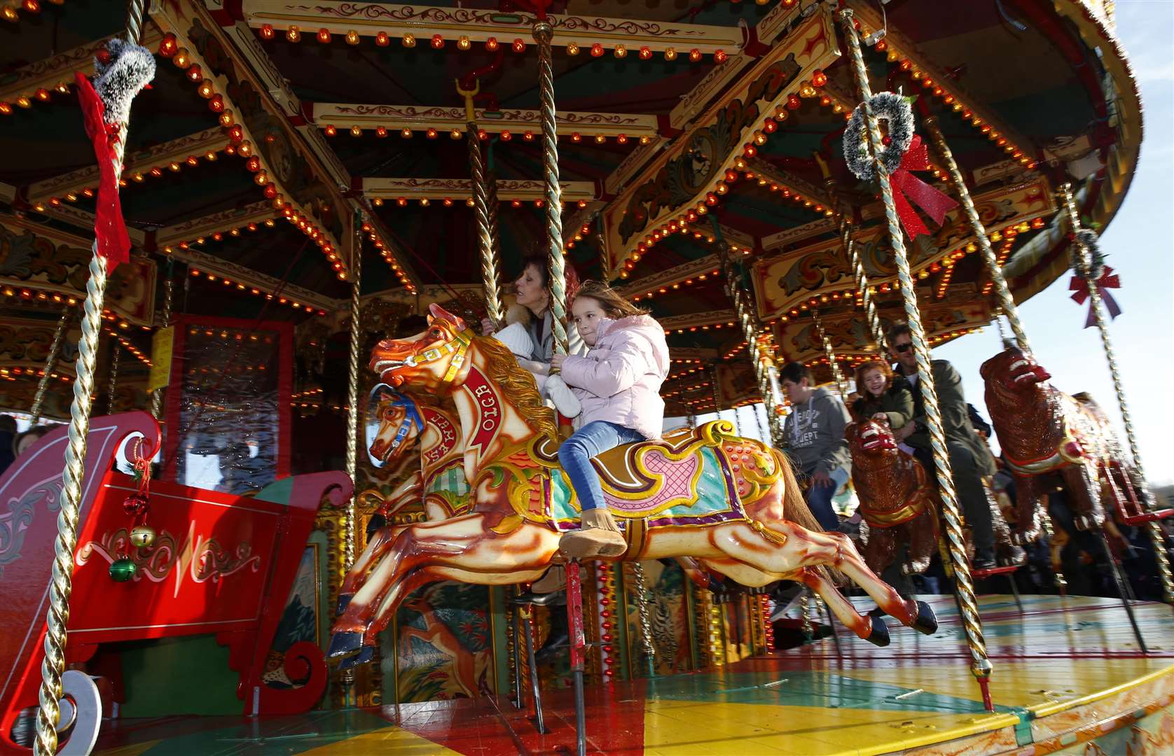 There are traditional rides at the Leeds Castle Christmas market Picture: Andy Jones