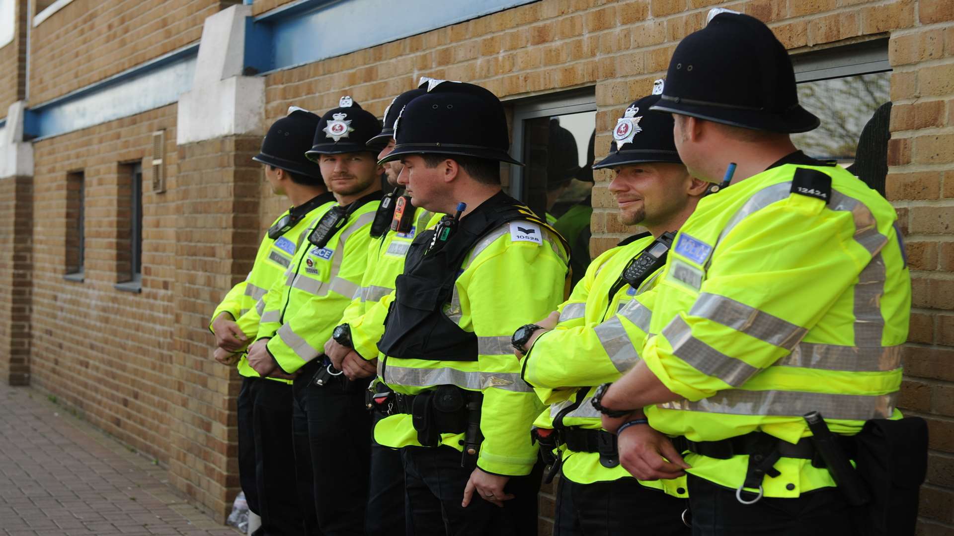 There was a heavy police presence outside the ground last year.