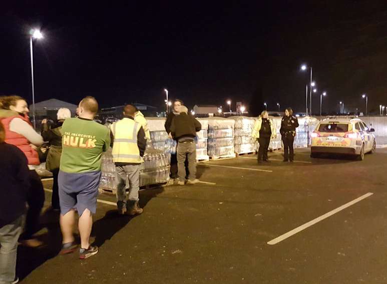 People queuing for bottles as Sheppey faces a night with no water