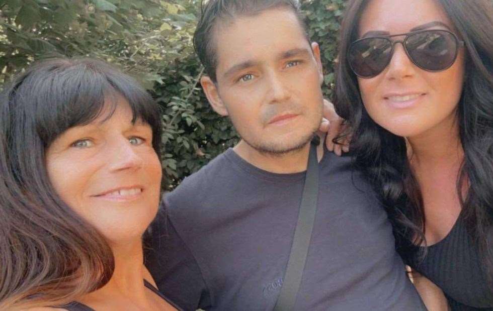 Josh, pictured with his mum Trish, left, and sister Carly, right, has left a huge void in the family following his death. Picture: Family Handout