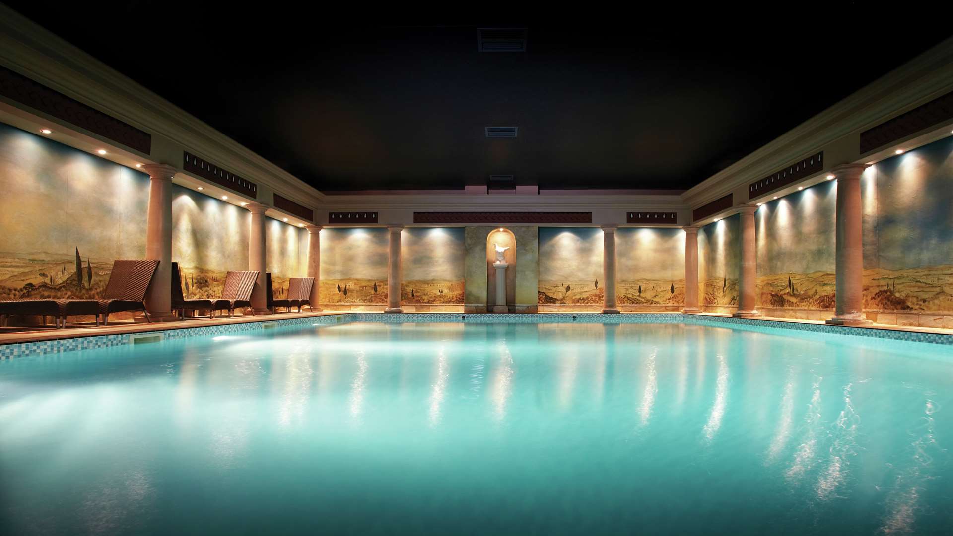 The pool at the luxury Utopia Spa at Rowhill Grange Hotel