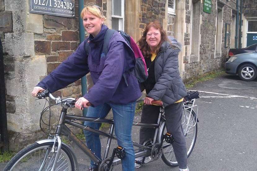 Anne's tandem bike ride with daughter Lucy