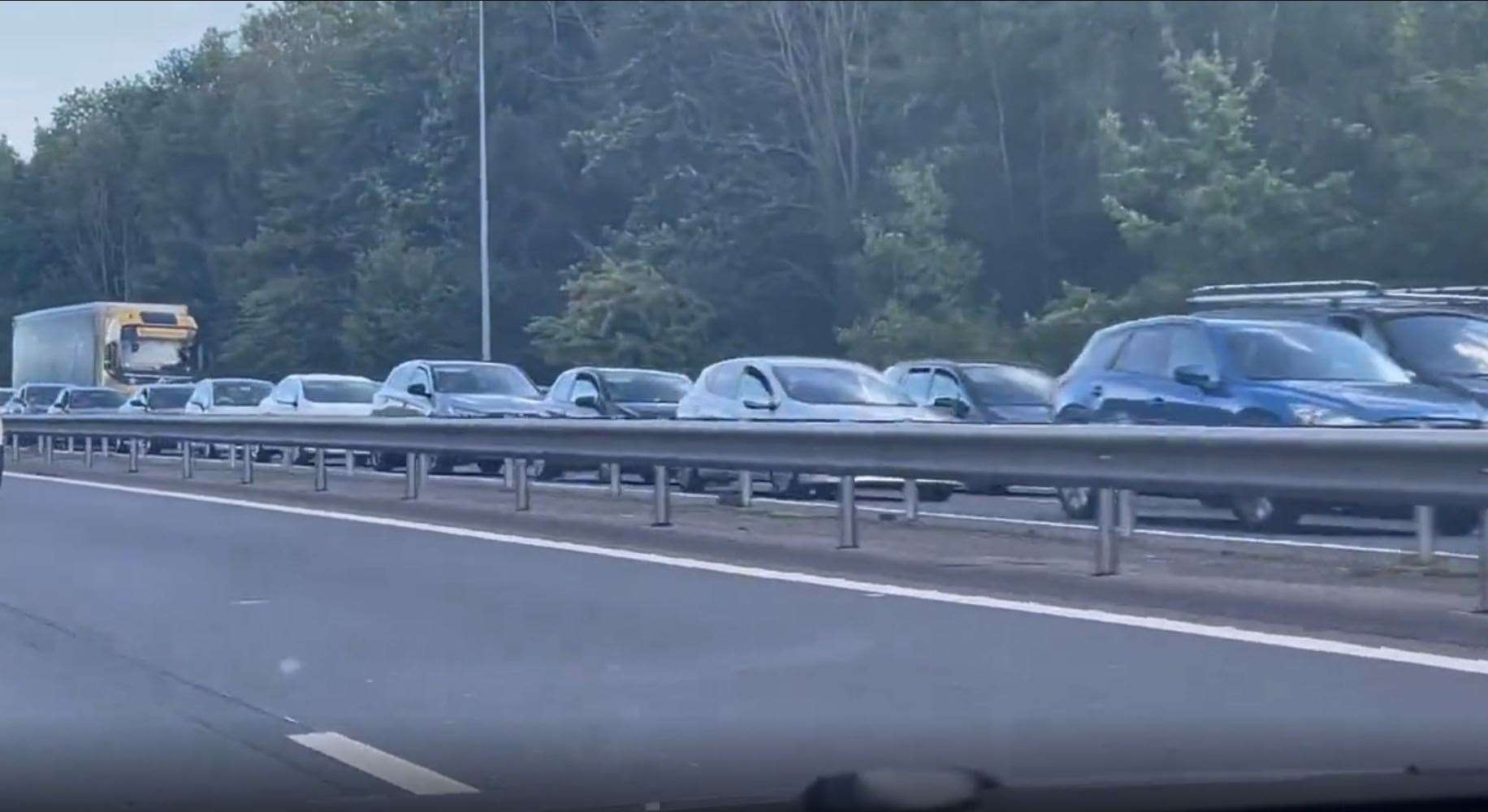 The huge tailbacks on the A2 at the weekend. Picture: Jules Serkin